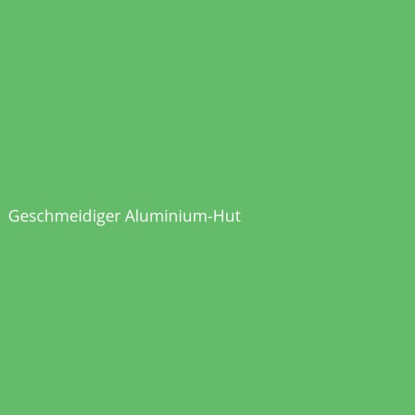 Geschmeidiger Aluminium-Hut