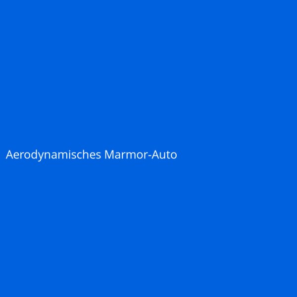 Aerodynamisches Marmor-Auto