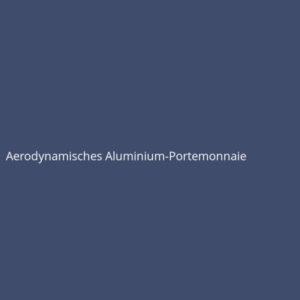 Aerodynamisches Aluminium-Portemonnaie